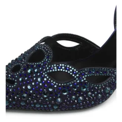 Slinback gioielloin camoscio blu