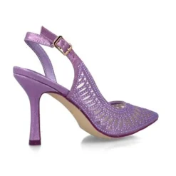 Slingback in tulle e strass