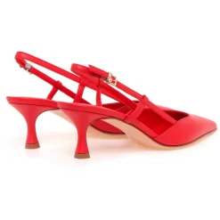 Sling-back Sergio Levantesi in pelle con tacco 55 mm