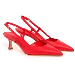Sling-back Sergio Levantesi in pelle con tacco 55 mm
