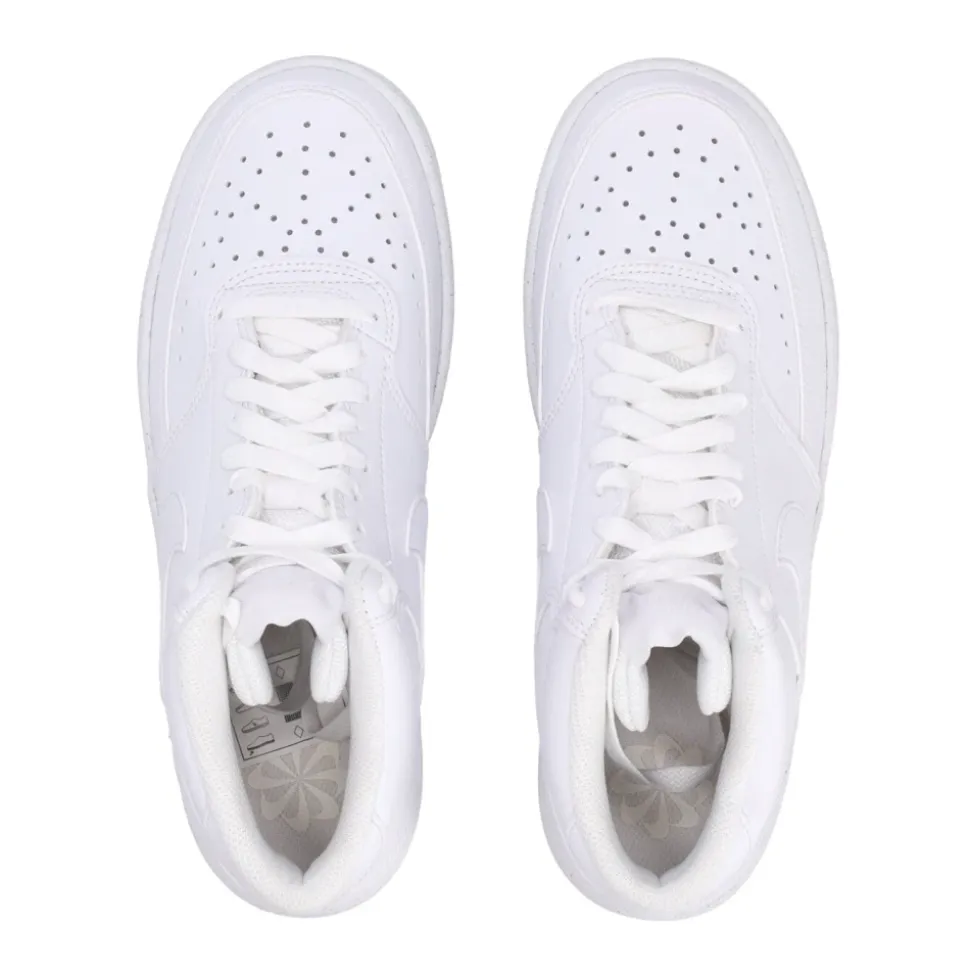 Sneaker in Pelle Bianca con Logo Ricamato