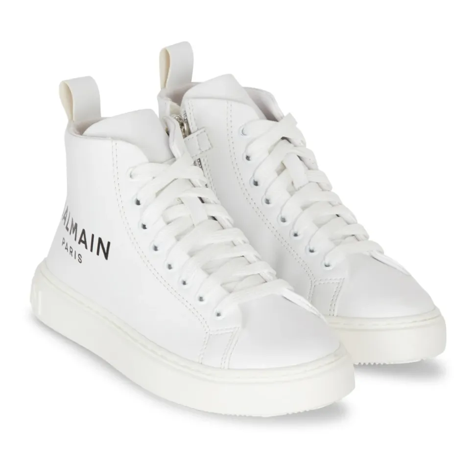Sneakers High-top in pelle