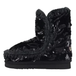 Sneakers Slip-On con Paillettes Nere