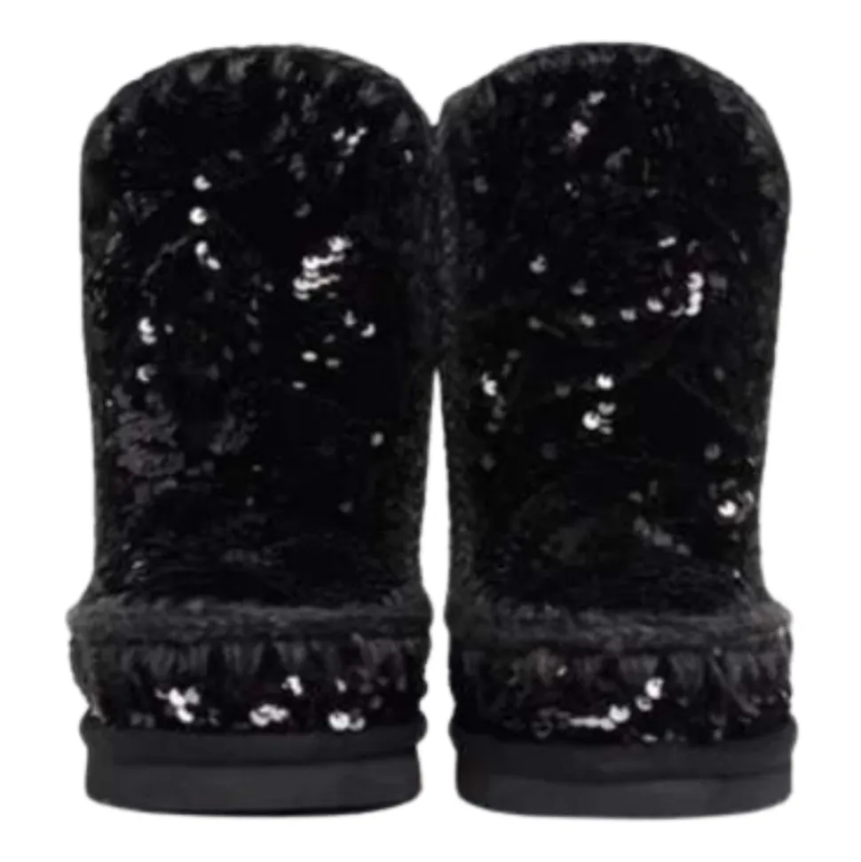 Sneakers Slip-On con Paillettes Nere