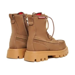 Stivale in pelle con lacci