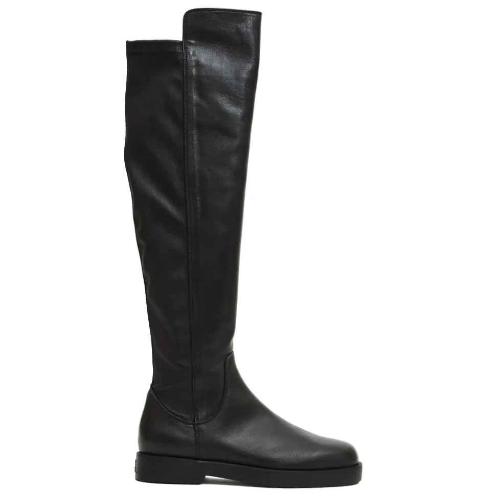 Stivale Stretch in Pelle Nera