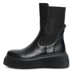 Stivaletti Chelsea con suola a coste - Nero