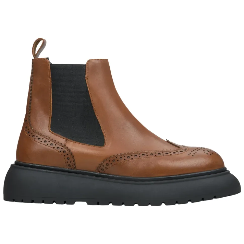 Stivaletti Chelsea in Pelle Marrone