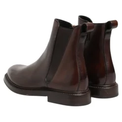 Stivaletti in Pelle Marrone Chelsea Mid Calf