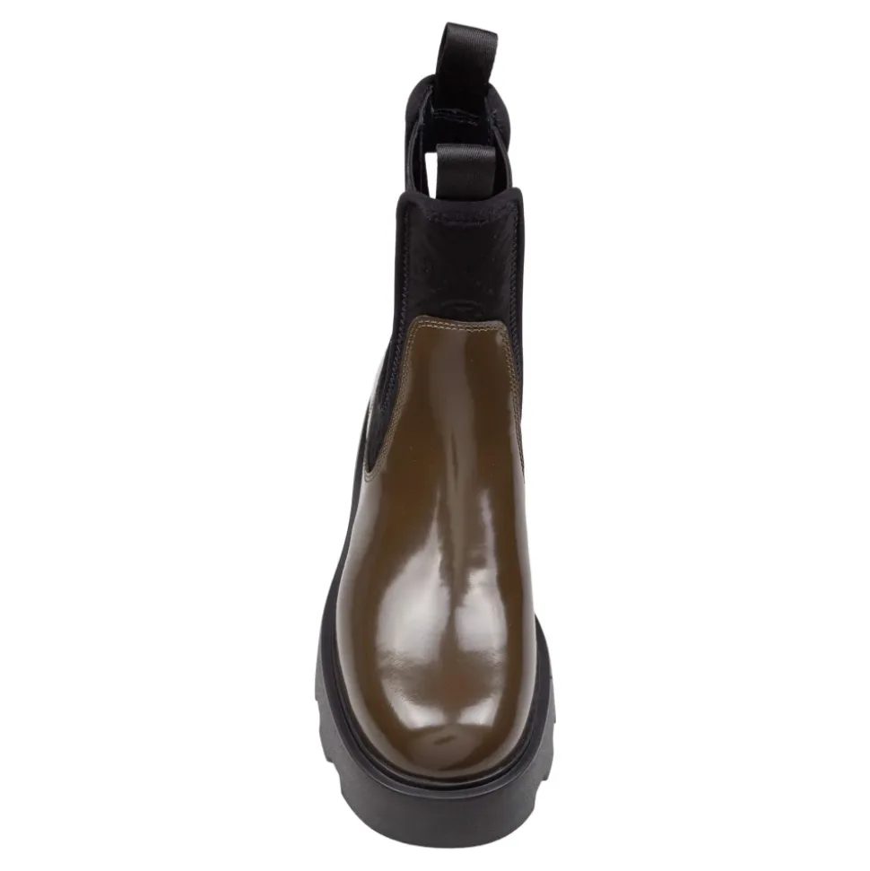 Stivaletti Verde Scuro Design Elegante