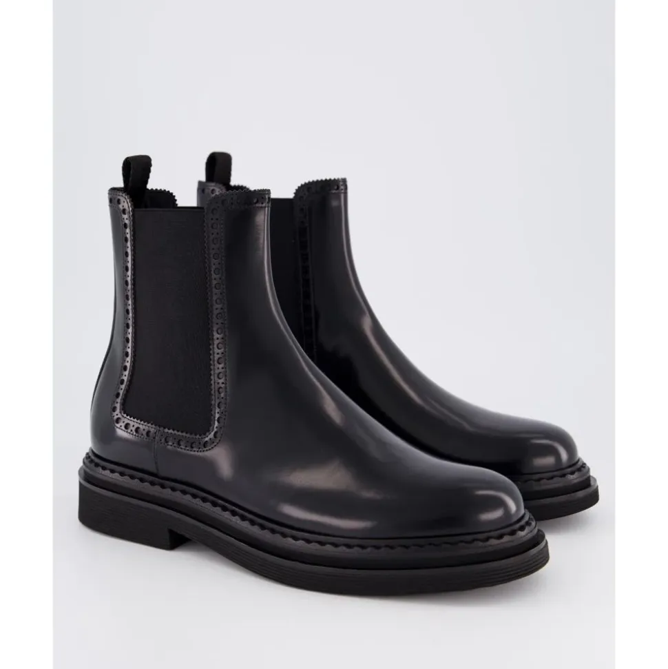 Stivaletto Caviglia Spazzolato Nero