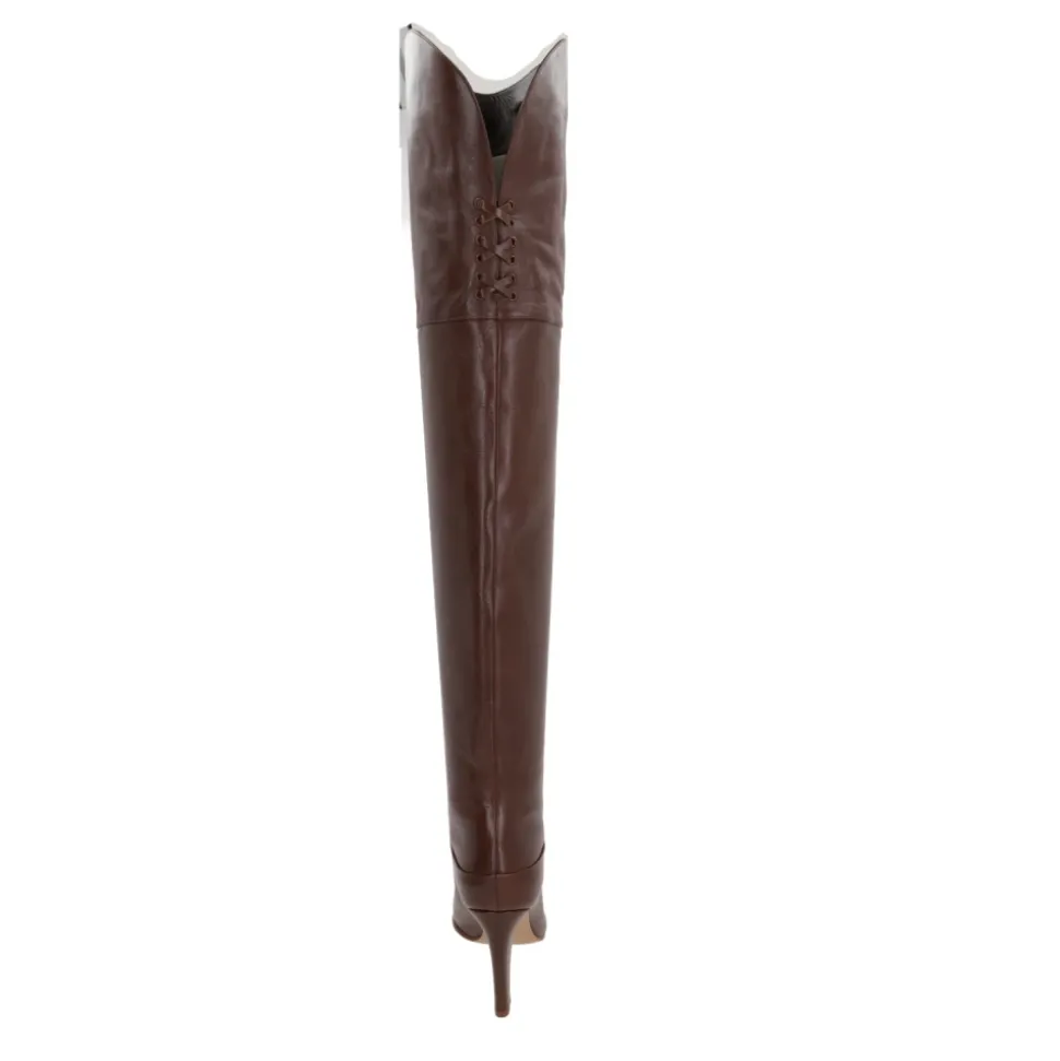 Stivali Alti in Pelle Vintage