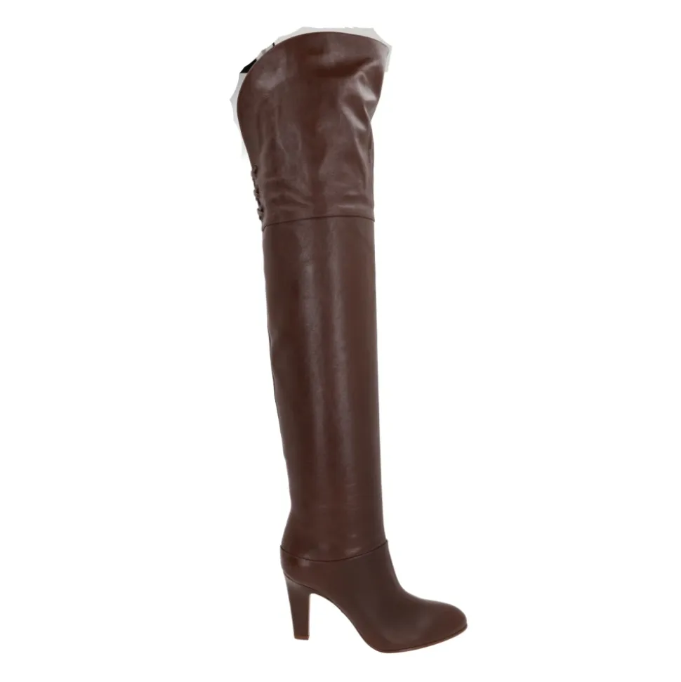 Stivali Alti in Pelle Vintage