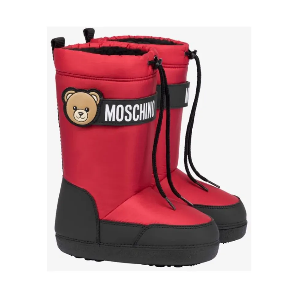 Stivali da neve in nylon con orsetto