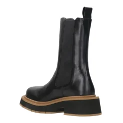Stivali in Pelle Nera con Zip