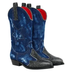 Stivali Texani in Denim Super Star