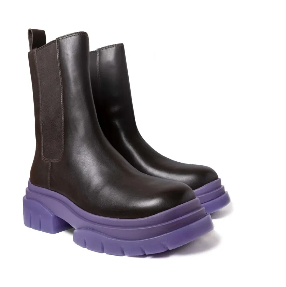 Storm Lace Up Stivali in Pelle