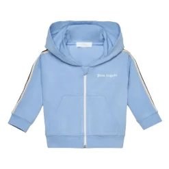 Stripe-detail Zip-up Hoodie