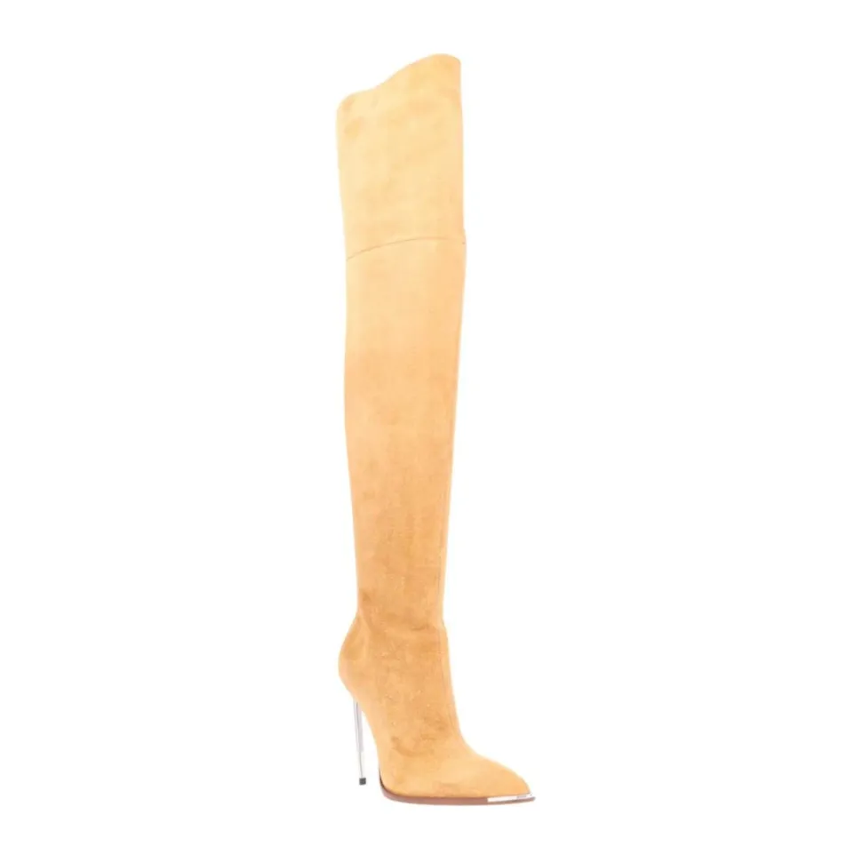 Suede Over-the-Knee Stiletto Stivali