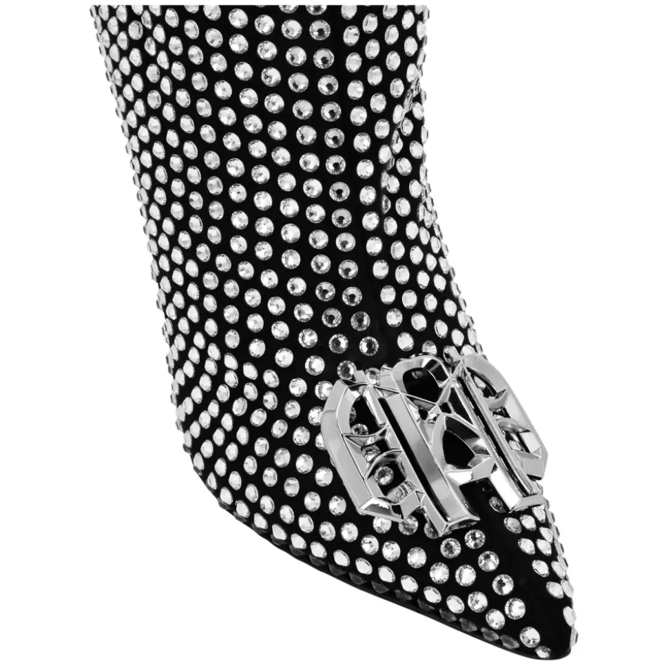 Suede Strass Overknee Boots