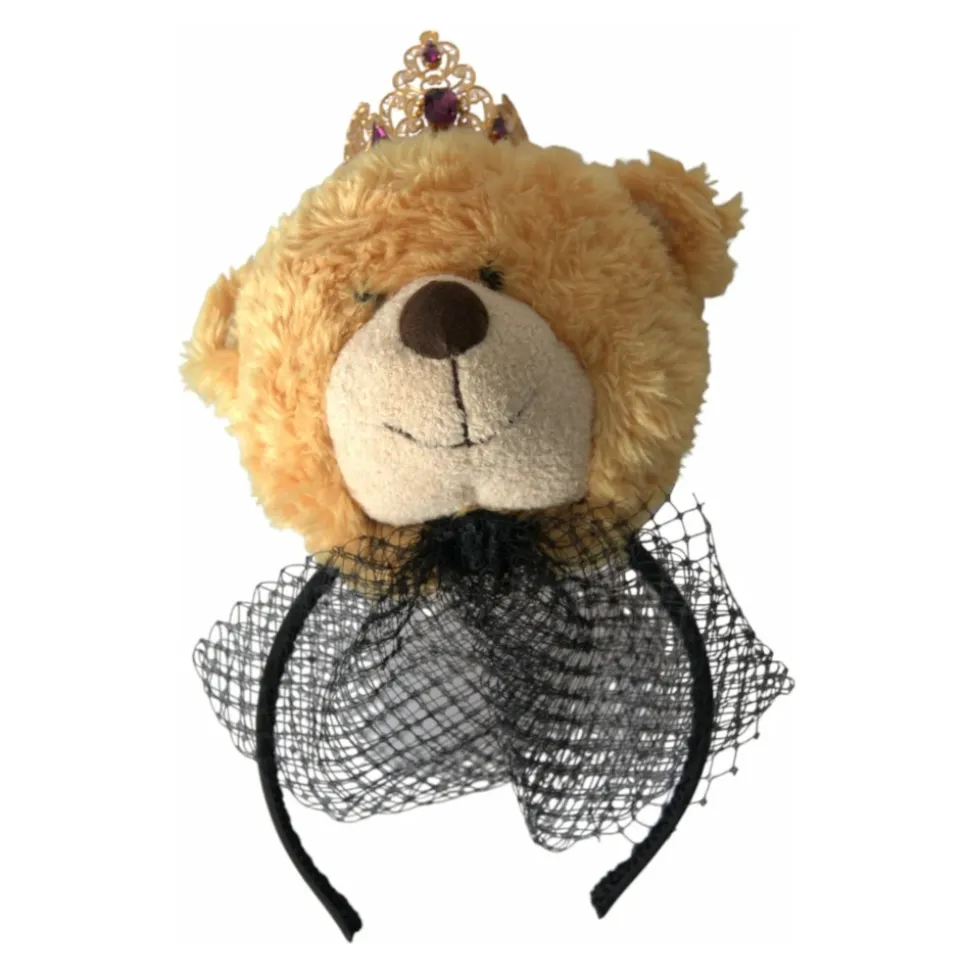 Teddy Bear Crystal Crown Hair Band Diadem