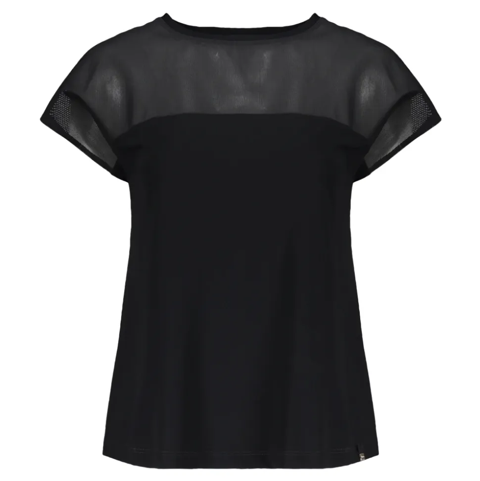 Top a maniche corte con girocollo