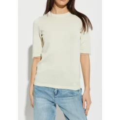 Top con Filo Lurex sulle Maniche