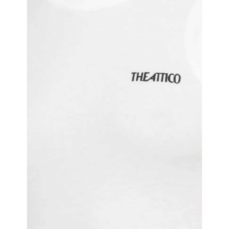 Top con logo ricamato