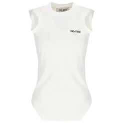 Top con logo ricamato
