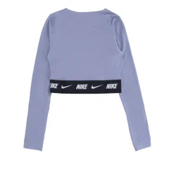 Top Crop a Maniche Lunghe Sportswear Tape