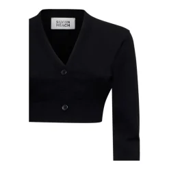 Top crop con scollo a V