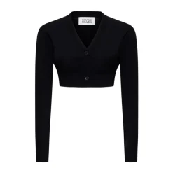Top crop con scollo a V