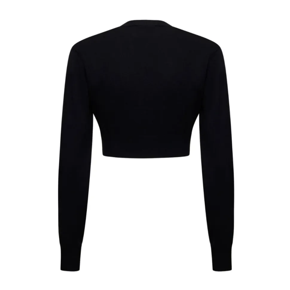 Top crop con scollo a V