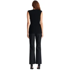 Top in maglia con 6 bottoni