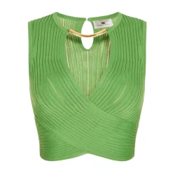 Top in Maglia con Dettaglio Gioiello
