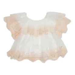 Top in Tulle con Ricamo
