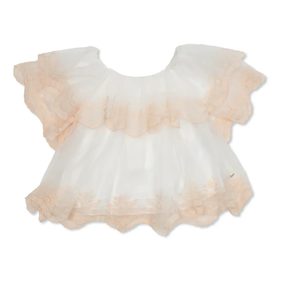 Top in Tulle con Ricamo