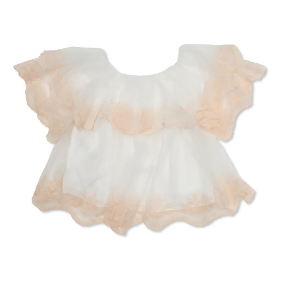 Top in Tulle con Ricamo