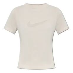 Top Slim a Maniche Corte con Logo Burnout