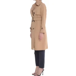 Trench Cammello Cotone Doppio Petto