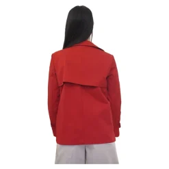 Trench donna corto rosso - 40, RED