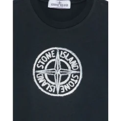 T-shirt a maniche corte con dettaglio bussola e girocollo