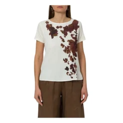 T-shirt a maniche corte Penny Black colore bianco e marrone