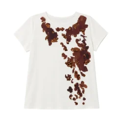 T-shirt a maniche corte Penny Black colore bianco e marrone