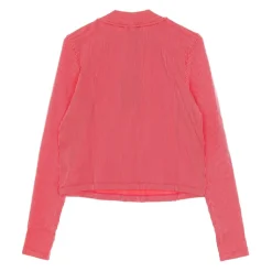 T-shirt a maniche lunghe a coste bicolore