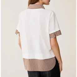 T-shirt a strati in jersey