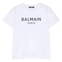 T-shirt bianca con logo nero