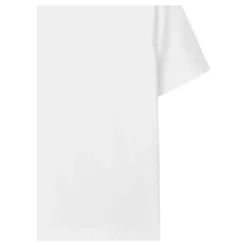 T-shirt Bianca con Logo Ricamato