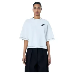 T-shirt boxy con logo ricamato
