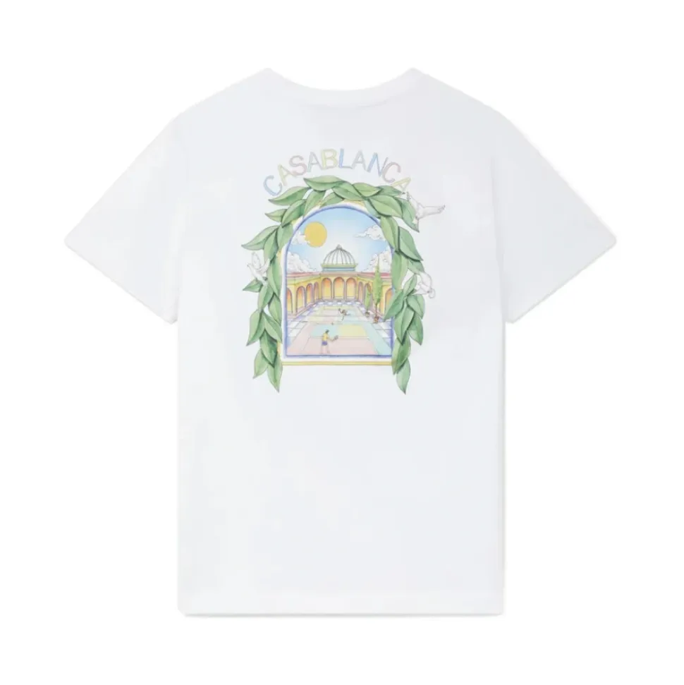 T-shirt con arco da tennis
